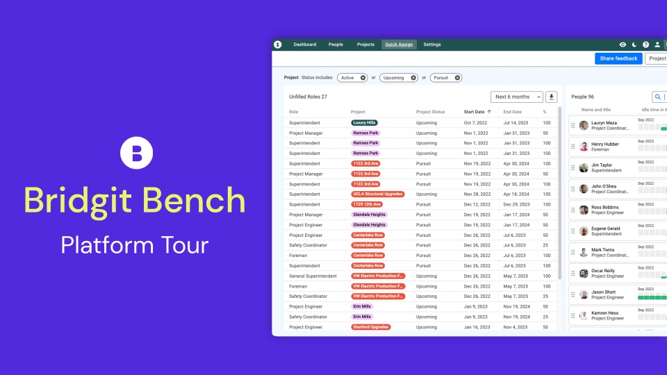 screenshot of Bridgit Bench
